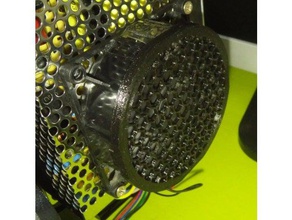 screwless single mount 80mm fan grill hex pattern diy minor wierd 3d print model - Mito3D