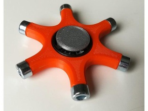 fidget spinner 6xm5 screw's toys & games 608 bearing 3d print model - Mito3D