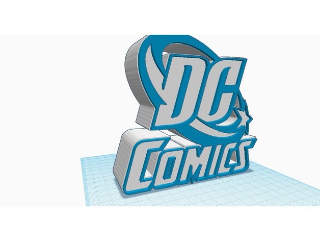 dc comics logo signs & logos dccomics 3D print model - Mito3D