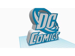 dc comics logotipo sinais e logotipos dccomics 3d print model - Mito3D
