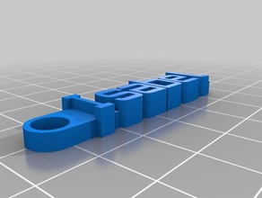 my customized message keychain isabel organization 3d print model - Mito3D