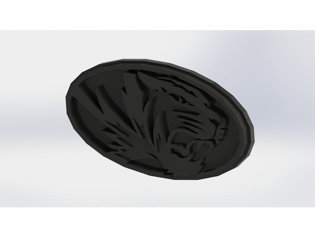 mu tiger head logo 3D print model - Mito3D