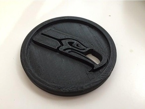 seahawks coaster kitchen & dining drink sports 3d print model - Mito3D