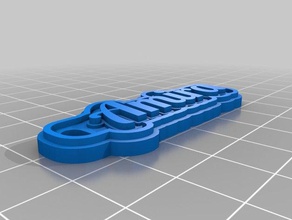 amira trousseau de clés porte-clés personnalisé 3d print model - Mito3D