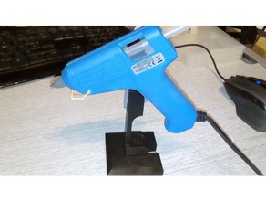 glue gun stand - mini tool holders & boxes 3d print model - Mito3D