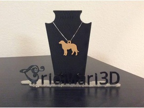 doggie pendant jewelry dog 3d print model - Mito3D