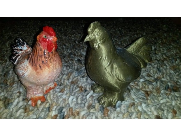 zwerghuhn Tiere Tier Vogel brahma-Huhn Huhn 3D print model - Mito3D