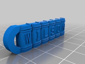 wilson 2 Schlüsselanhänger kundengebundene 3d print model - Mito3D