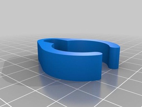 27mm tube 10mm cable diameter clip e-scooter steering organization customized 3d print model - Mito3D