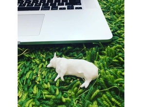 dormire corgi animali 3dscan cane modello la scansione dormendo 3d print model - Mito3D