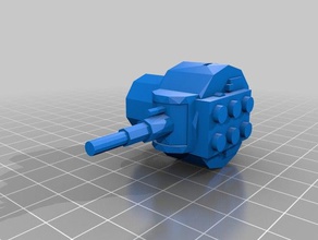 lego tank t35 2ndry turret 3d print model - Mito3D