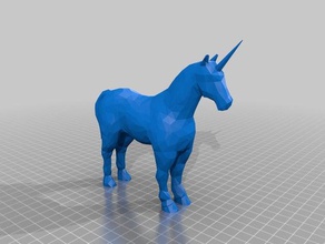 low poly licorne L'impression 3d 3d print model - Mito3D