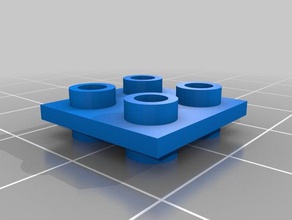 doble cara delgada placa de lego juguetes construcción 3d print model - Mito3D