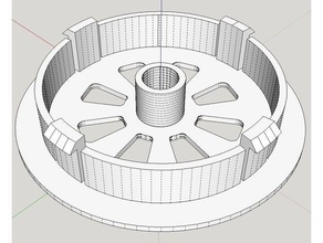 support de bobine se termine 57mm od - 8mm id Imprimante 3d accessoires filament la 3d print model - Mito3D