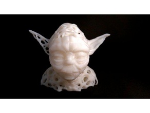 mashup-yoda criaturas la criatura cabeza mashup remix el cráneo starwars de star wars voronoi yoda 3d print model - Mito3D