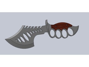 campo de batalha linha-dura do diabo dente pique faca adereços 3d print model - Mito3D