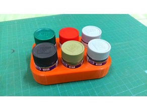 paint bottle tray art tools color 3d print model - Mito3D