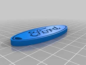 ford focus portachiavi automotive keychain 3d print model - Mito3D