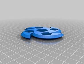 vague mortelle fidget spinner m10 - 4 lames jouets & jeux personnalisé 3d print model - Mito3D
