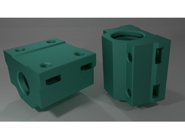 scs8uu bearing block 3d printer parts lm8uu holder sc8uu linear bearings 3D print model - Mito3D