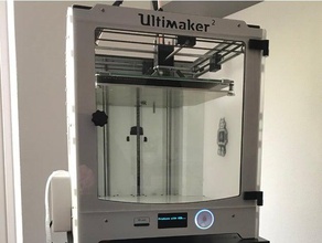 ultimaker 2 tampa da frente Impressora 3d acessórios porta de frontal a painel knob bloqueio ultimaker2 3d print model - Mito3D