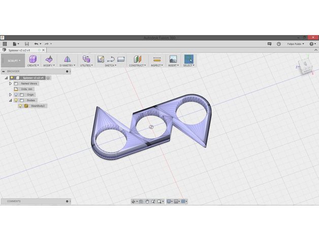 fidget spinner v2 3d baskı 3D print model - Mito3D