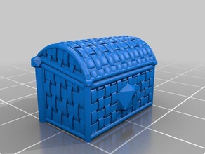 woven chest d&d 3d printing dnd mini miniature prop dungeon dungeons dragons fantasy frostgrave heroquest pathfinder rpg tabletop gaming treasure warhammer quest 3d print model - Mito3D