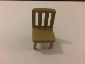 miniatura sedia modelli la carino bambola in miniature office vero legno 3d print model - Mito3D