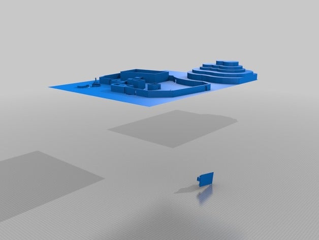 mapa jerusalen las estructuras de edificios 3D print model - Mito3D