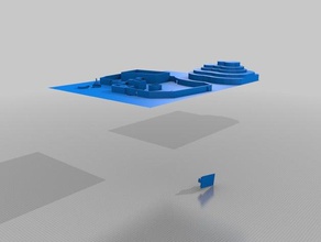 mapa jerusalen bâtiments et structures 3d print model - Mito3D