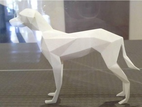 cão kl a arte animais construção geometria modular animal de estimação poliedros poliedro quebra-cabeça estrutura taiwan 3d print model - Mito3D