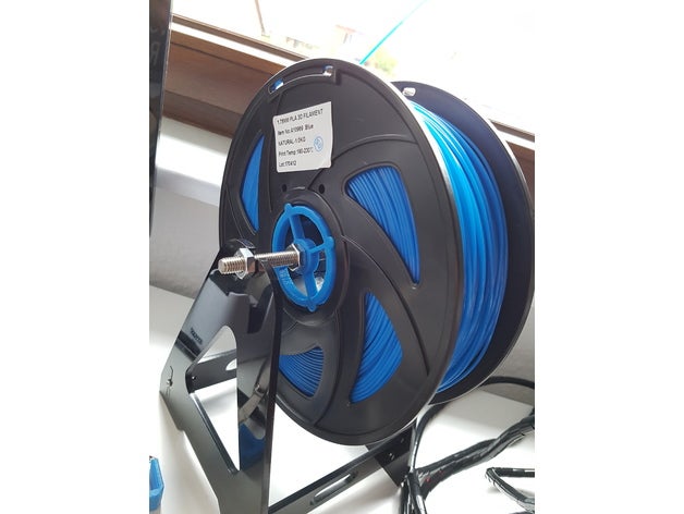filament spool holder anet a8 - min material printing time 3d printer accessories center upgrade 3D print model - Mito3D