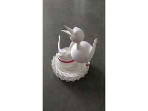 dekoratif kuş yuvası dekor bebekler bebek kuşlar çocuk çocuklar yuva yuvalama 3d print model - Mito3D