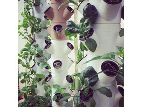 modular hydroponic system outdoor & garden aeroponics aquaponics food gardening hydroponics planter sustainability urban farming vertical 3d print model - Mito3D