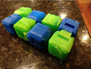 2-cor failproof fidget cubo mecânico de brinquedos 3d print model - Mito3D