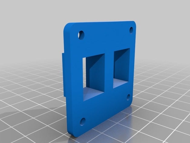 40mm Lüfter-adapter-dual radial 3d Drucker Zubehör 3D print model - Mito3D