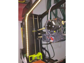 diffuseur de lumière led strip lulzbot 5mm logement du canal Imprimante 3d accessoires taz 6 3d print model - Mito3D