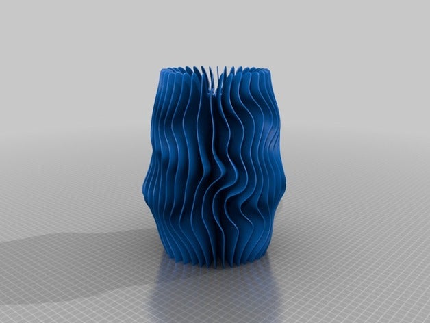 easy print wave 5 decor lamp lampara shade 3D print model - Mito3D