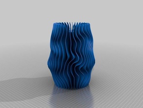 fácil de impresión la onda 5 decoración lámpara sombra ola 3d print model - Mito3D