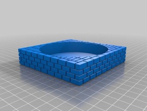 super mario warp tube planter square solid bottom brick tray decor base bricks 3d print model - Mito3D