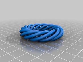 özelleştirilmiş özelleştirilebilir torus knot benim matematik sanatı 3d print model - Mito3D