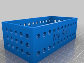 my shit 110x55x40 crate label labeled container 2-1 containers customized 3d print model - Mito3D