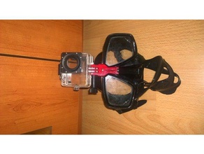 sport cam immersione maschera di montaggio & fitness all'aperto 3d print model - Mito3D
