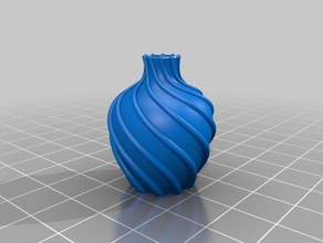 çiçek vazo dekor spiral 3d print model - Mito3D