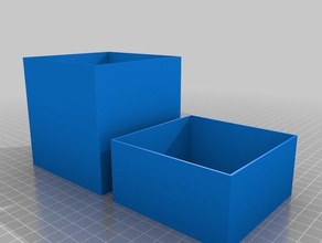 minha caixa personalizada sem compartimento secreto recipientes personalizado 3d print model - Mito3D