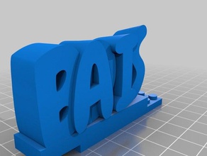 my customized lego word custom art tools 3d print model - Mito3D