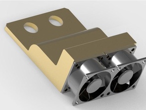 2 x 40-mm hot-end fan shroud extruder prusa 3d-Drucker Teile 3d print model - Mito3D