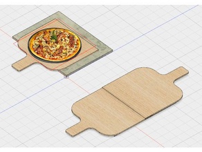 ahşap pizza slayt pusher schieber mutfak ve yemek 3d print model - Mito3D