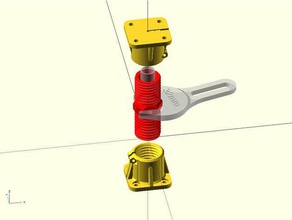customizable jack screw adjust height corners mpcnc machine tools cnc jackscrew openscad 3d print model - Mito3D