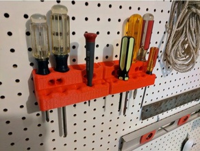 screwdriver holder pegboard organization 3d print model - Mito3D